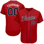 Red Jersey Baseball Authentic Custom Navy-White Red Jersey Baseball Authentic Custom Navy-White