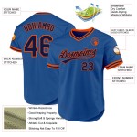 Throwback Blue Custom Jersey Authentic Navy-Orange Baseball Throwback Blue Custom Jersey Authentic Navy-Orange Baseball