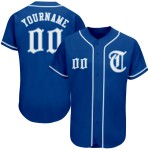 Authentic Blue Custom Jersey Royal White-Light Baseball Authentic Blue Custom Jersey Royal White-Light Baseball