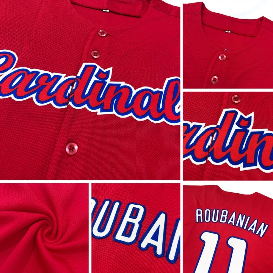 Custom Jersey Authentic White-Black Red Baseball Custom Jersey Authentic White-Black Red Baseball