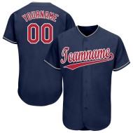 Baseball Custom Jersey Red-White Navy