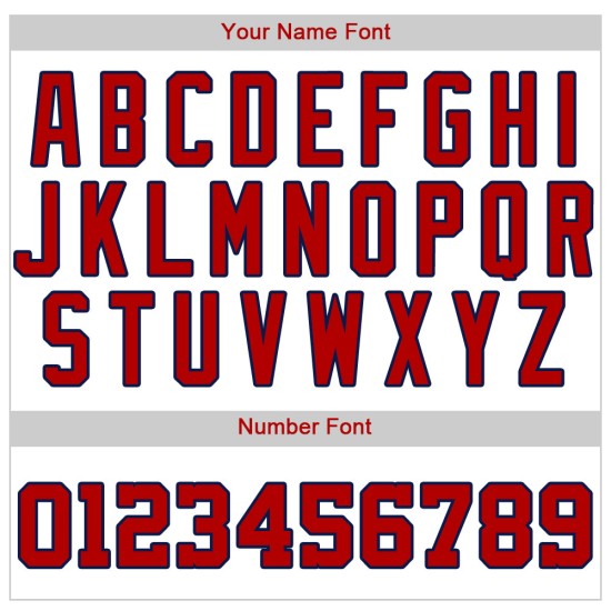 White Red-Navy Custom Jersey Baseball Authentic White Red-Navy Custom Jersey Baseball Authentic