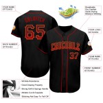 Gold Custom Red-Old Baseball Fashion Authentic Drift Black Jersey Gold Custom Red-Old Baseball Fashion Authentic Drift Black Jersey