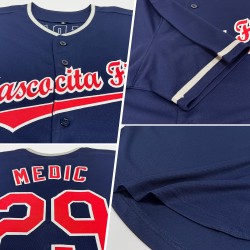 Baseball Custom Jersey Red-White Navy Baseball Custom Jersey Red-White Navy