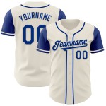 Jersey Tone Cream Two Authentic Royal Baseball Custom Jersey Tone Cream Two Authentic Royal Baseball Custom