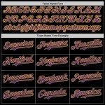 Skull Pattern Design Custom Rave Black Baseball Authentic Purple-Yellow 3D Jersey Skull Pattern Design Custom Rave Black Baseball Authentic Purple-Yellow 3D Jersey