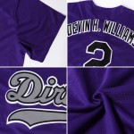 White-Gold Authentic Custom Purple Baseball Jersey White-Gold Authentic Custom Purple Baseball Jersey