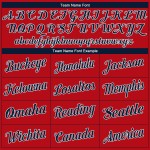 Red Jersey Baseball Authentic Custom Navy-White Red Jersey Baseball Authentic Custom Navy-White