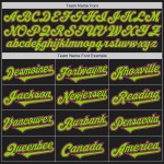 Black Two Jersey Tone Baseball Neon Custom Authentic Green-Pink Black Two Jersey Tone Baseball Neon Custom Authentic Green-Pink