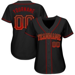 Gold Custom Red-Old Baseball Fashion Authentic Drift Black Jersey Gold Custom Red-Old Baseball Fashion Authentic Drift Black Jersey