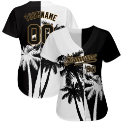Custom 3D Pattern Design Hawaii Coconut Trees Authentic Baseball Jersey Custom 3D Pattern Design Hawaii Coconut Trees Authentic Baseball Jersey