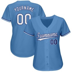 Custom Light Blue White-Royal Baseball Jersey Custom Light Blue White-Royal Baseball Jersey