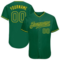 Green Custom Green-Gold Baseball Kelly Kelly Authentic Jersey