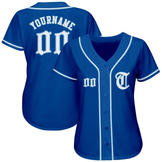 Authentic Blue Custom Jersey Royal White-Light Baseball Authentic Blue Custom Jersey Royal White-Light Baseball