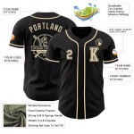 Cream Authentic Custom Jersey Black Baseball Cream Authentic Custom Jersey Black Baseball