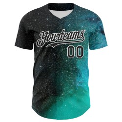 Galaxy Design 3D Black Psychedelic Space Star Pattern Custom Jersey Rave Authentic Baseball White Galaxy Design 3D Black Psychedelic Space Star Pattern Custom Jersey Rave Authentic Baseball White