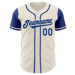Jersey Tone Cream Two Authentic Royal Baseball Custom Jersey Tone Cream Two Authentic Royal Baseball Custom