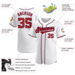 White Red-Navy Custom Jersey Baseball Authentic White Red-Navy Custom Jersey Baseball Authentic