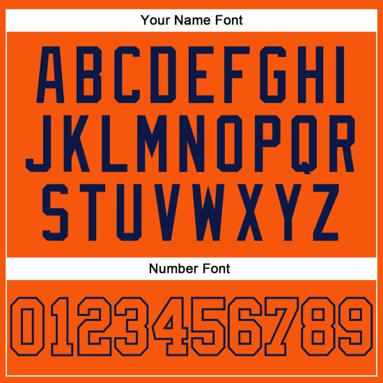 Orange Authentic Baseball Jersey Custom Orange-Navy Orange Authentic Baseball Jersey Custom Orange-Navy