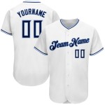 White Baseball Navy-Powder Authentic Jersey Custom Blue White Baseball Navy-Powder Authentic Jersey Custom Blue