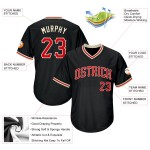 Baseball Custom Black Authentic Jersey Shirt Red-Cream Throwback Rib-Knit Baseball Custom Black Authentic Jersey Shirt Red-Cream Throwback Rib-Knit
