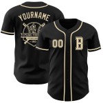 Cream Authentic Custom Jersey Black Baseball Cream Authentic Custom Jersey Black Baseball