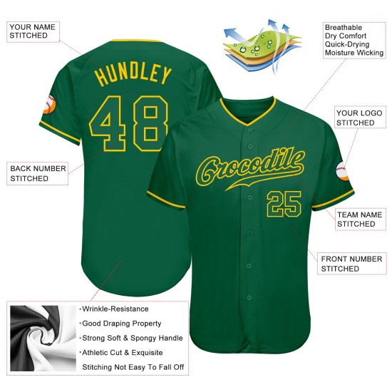 Green Custom Green-Gold Baseball Kelly Kelly Authentic Jersey Green Custom Green-Gold Baseball Kelly Kelly Authentic Jersey