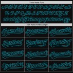 Black Custom Throwback Teal Baseball Authentic Jersey Black Custom Throwback Teal Baseball Authentic Jersey