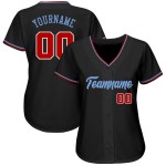 Blue Black Baseball Red-Light Authentic Jersey Custom Blue Black Baseball Red-Light Authentic Jersey Custom