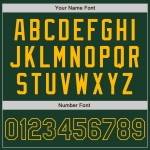 Custom Gold Authentic Baseball Tone Two Jersey Green Custom Gold Authentic Baseball Tone Two Jersey Green