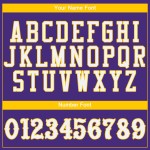 White-Gold Authentic Custom Purple Baseball Jersey White-Gold Authentic Custom Purple Baseball Jersey